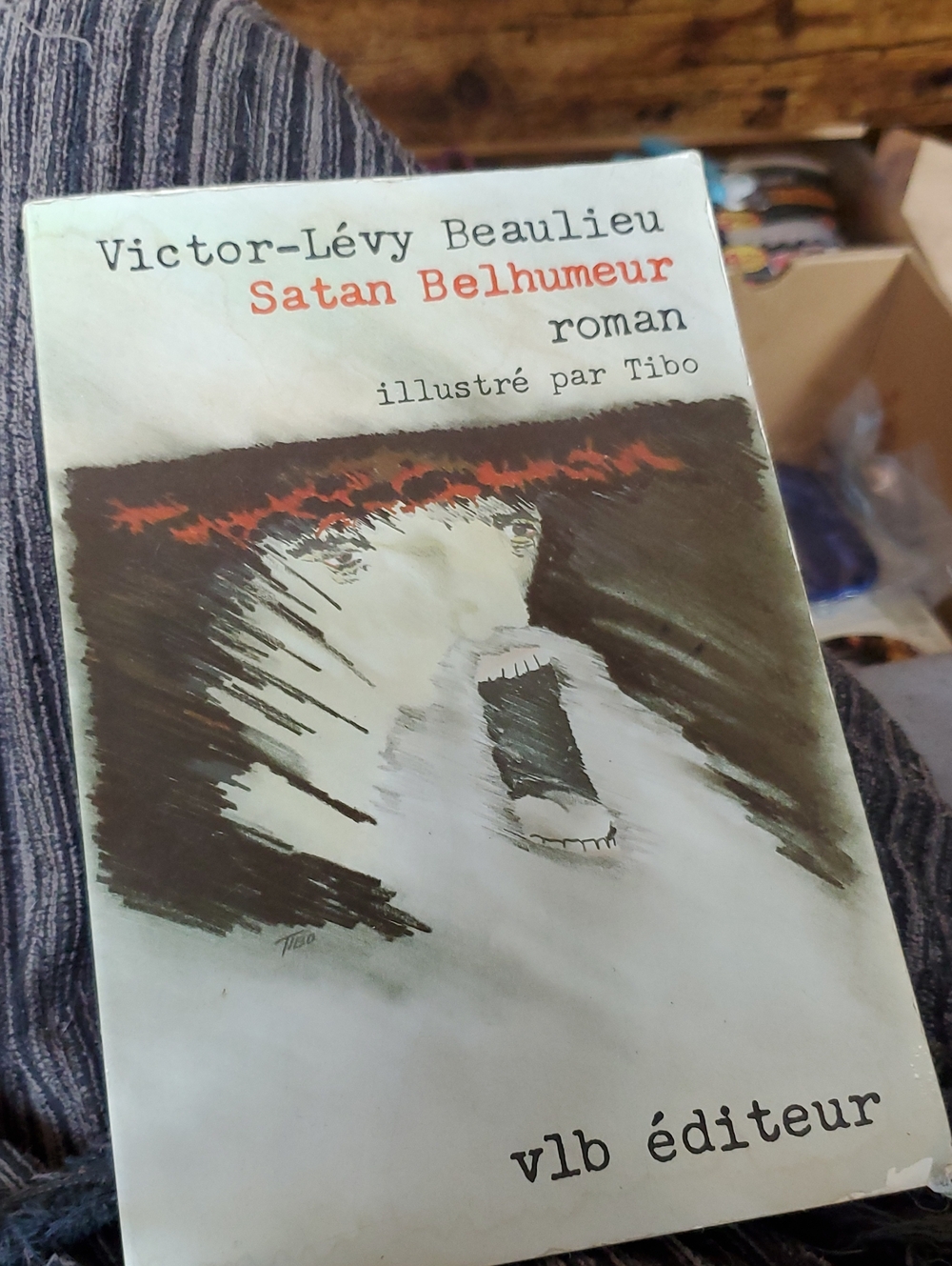 Victor-Lévy Beaulieu 'Satan Belhumeur' Illustrated Paperback - White/Black/Red
